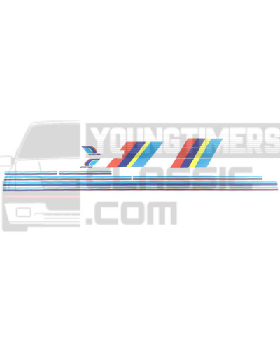 Stickers Peugeot 205 RALLY PTS sideband Kit complete decoratie