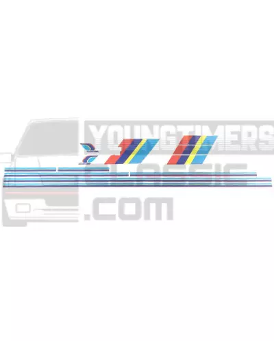 Stickers Peugeot 205 RALLYE PTS bande latérale Kit décoration complet