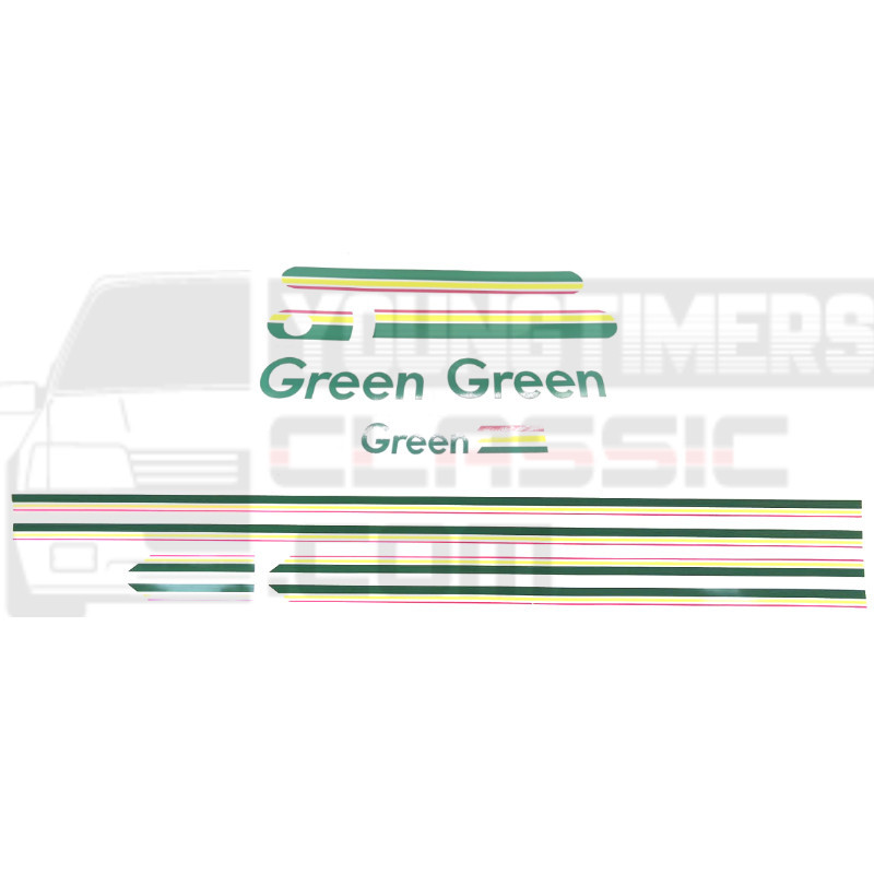 Peugeot 205 Green Stickers kit décoration complet