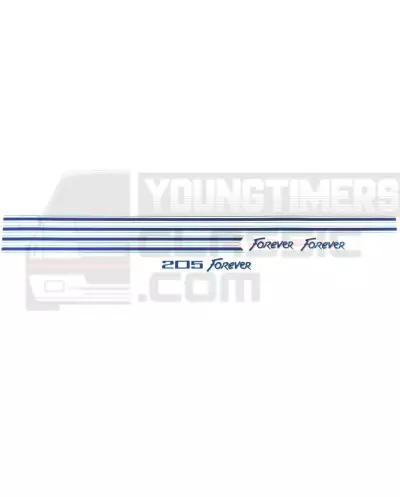 Adesivi Peugeot 205 Forever set completo del corpo
