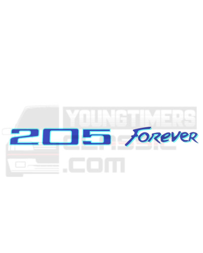 Sticker Peugeot 205 FOREVER stickers trunk