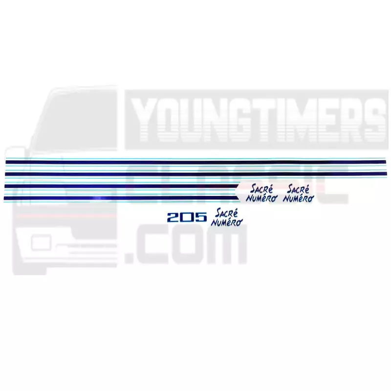 Adesivos Peugeot 205 Número Sagrado Kit Completo