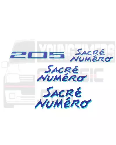 Adesivo 205 Número sagrado Peugeot completa decoração de corpo definido