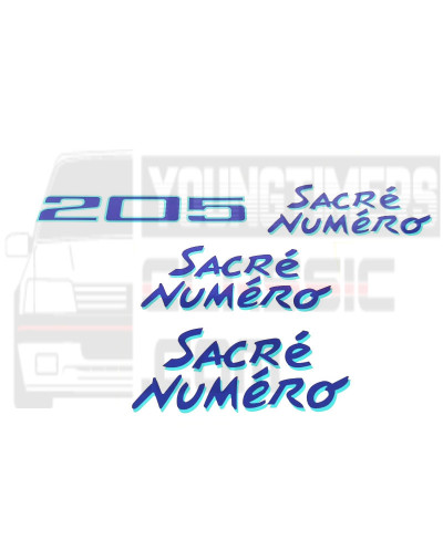 Sticker Numéro pour votre voiture VIDE intérieur