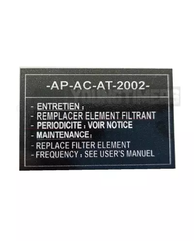Caixa de ar adesivo Peugeot 205 GTI CTI 1427.78 PERMATIC