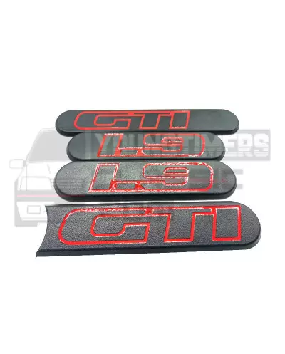 Calota de custódia Peugeot 205 GTI furacão preto 8659AJ 8659AH 8659AG logotipo da asa traseira