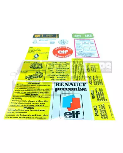 Pegatinas compartimento del motor R21 2L TURBO