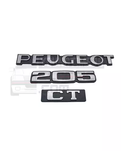 Kofferraumlogo Peugeot 205 CT Monogramm