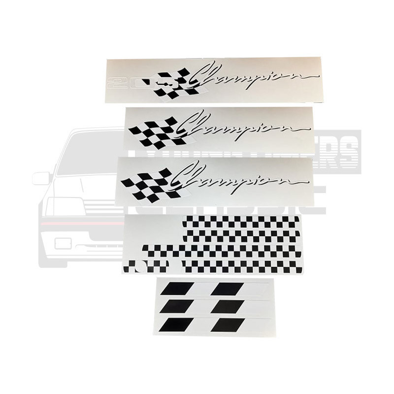 Stickers Peugeot 205 Champion kit complet autocollant carrosserie - fr