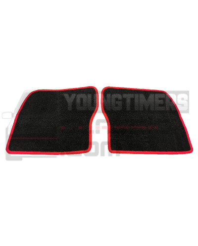 Red and black rear floor mat for Peugeot 309 GTI
