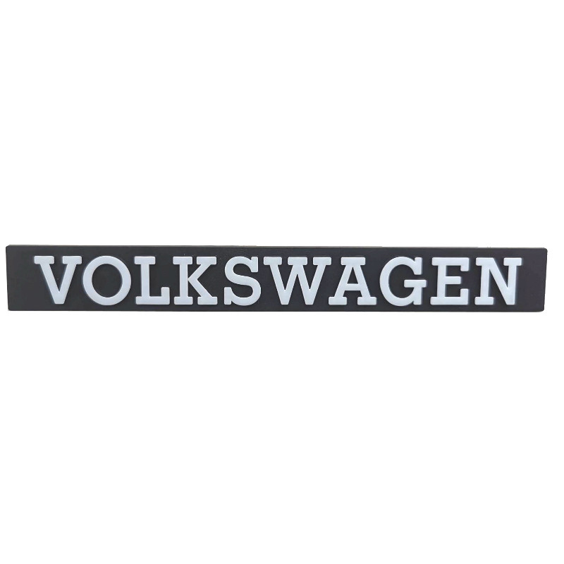 Volkswagen kofferbaklogo voor Golf serie 1 witte afwerking Golf 1 GTI Oettinger.