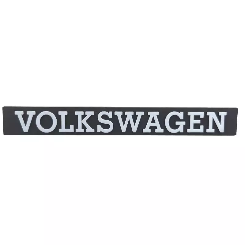 Volkswagen kofferbaklogo voor Golf serie 1 witte afwerking Golf 1 GTI Oettinger.