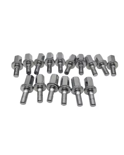 16 Boulons de roues Peugeot 205 GTI 1.6 en métal finition chrome