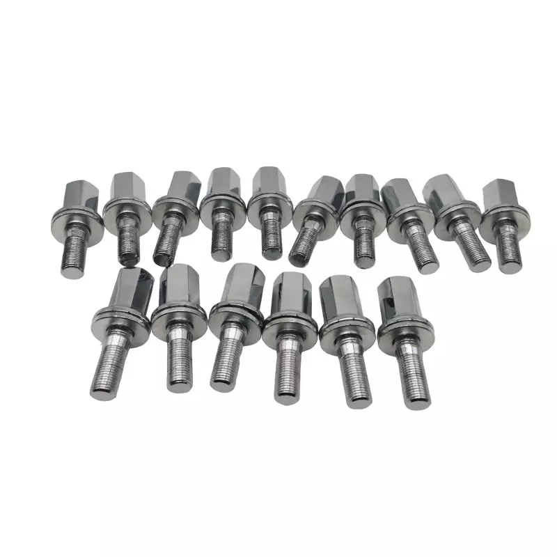 16 Boulons de roues Peugeot 205 GTI 1.6 en métal finition chrome