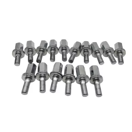 16 Pernos de ruedas Peugeot 205 GTI 1.6 en acabado metal cromo