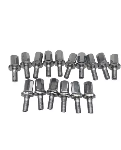 Lot de 16 Boulons de roues en métal chromé de haute qualité pour Peugeot 205 GTI 1.6 960628