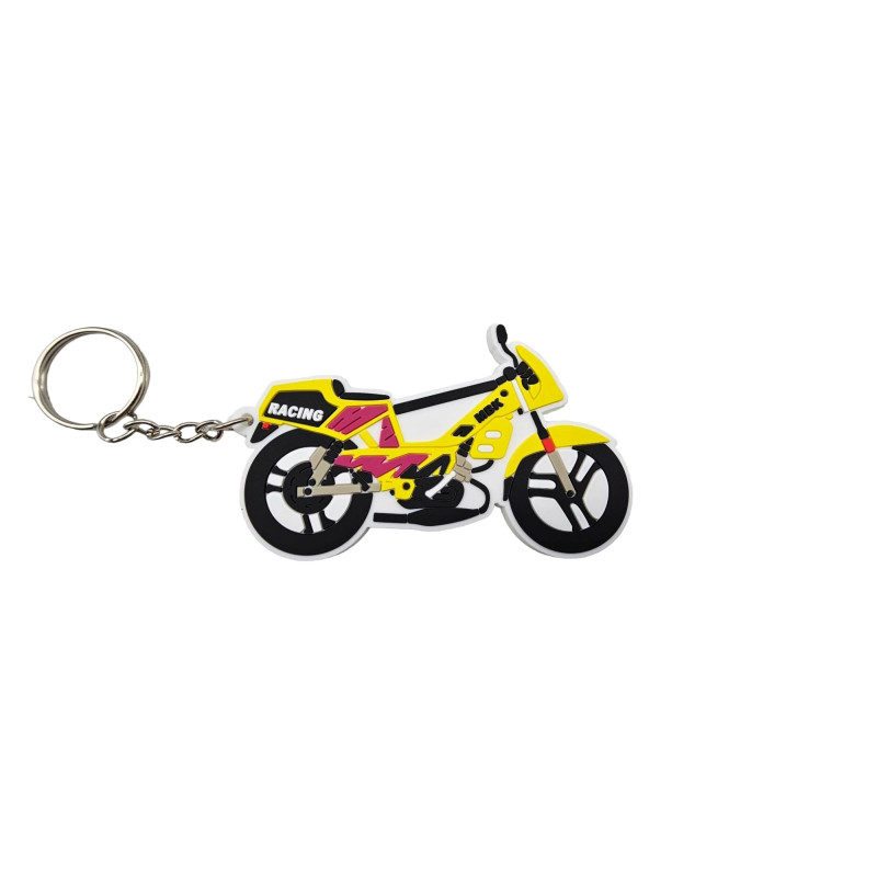 Porte clé Mini Cooper couleur jaune , en métal idée cadeau • Ateepique