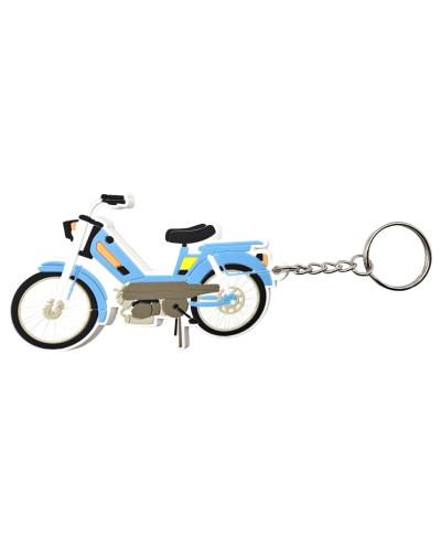Keychain Peugeot 103 1971 in blue PVC - Front view