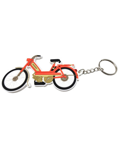 Keychain Peugeot 103 1971 - Orange moped