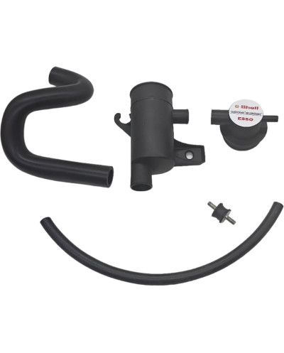 Oil breather with 2 hoses and an elastic support, designed for Peugeot 205 GTI.