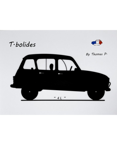 Iconic and timeless, the Renault 4L is immortalized in this detailed metal plate in 1:15 scale.