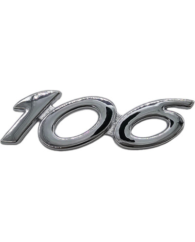 Peugeot 106 phase 3 chrome logo
