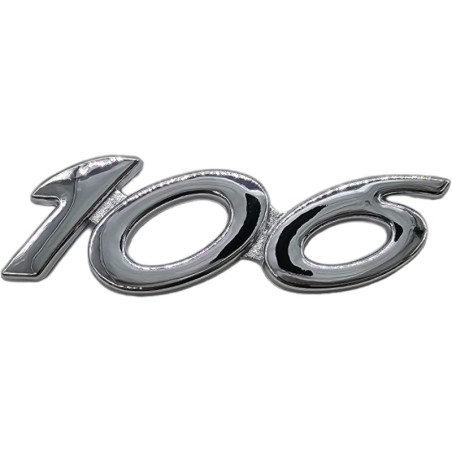 Logo de coffre Peugeot 106 phase 3 chrome