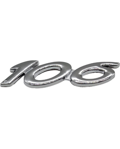 Trunk monogram Peugeot 106 phase 3 chrome