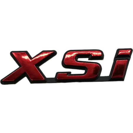 Logo XSI rouge chromé pour Peugeot 306
