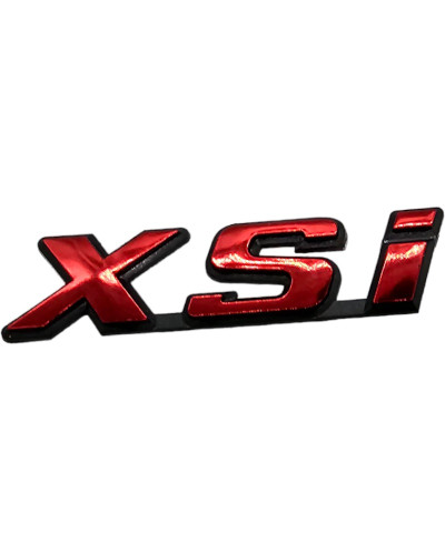 Logo XSI rouge chromé de coffre pour Peugeot 306.