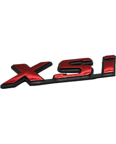 Monogramme de coffre XSI rouge chromé pour Peugeot 306