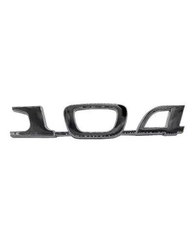 Logo 104 de capot chrome pour Peugeot 104