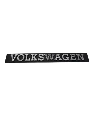Logo in alluminio spazzolato grigio per cuffia Volkswagen Golf Serie 1