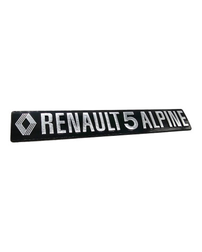 Trunk badge Renault 5 Alpine Turbo naturally aspirated
