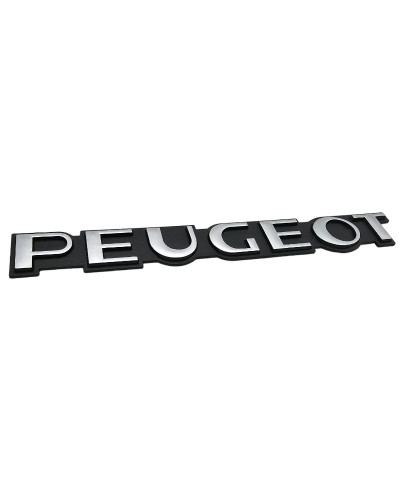 Logo de coffre Peugeot gris argent pour 205 Roland Garros