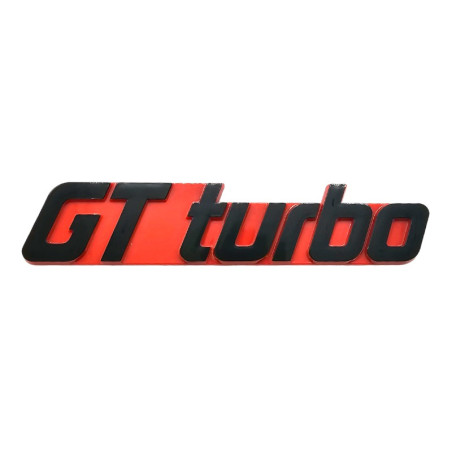 Logo GT Turbo vermelho para Renault 5
