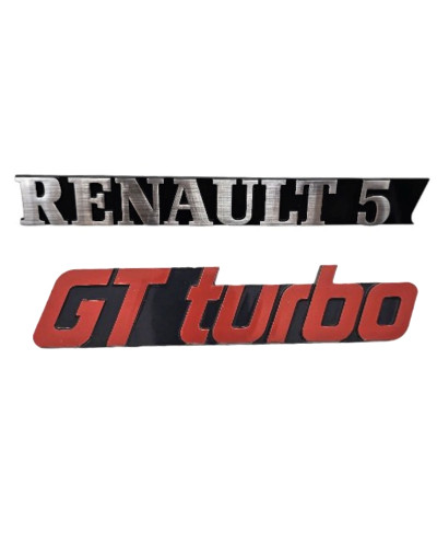 Renault 5 GT Turbo kofferbak logo's