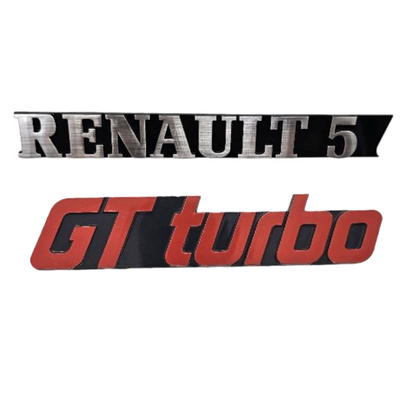 Renault 5 GT Turbo boot logos