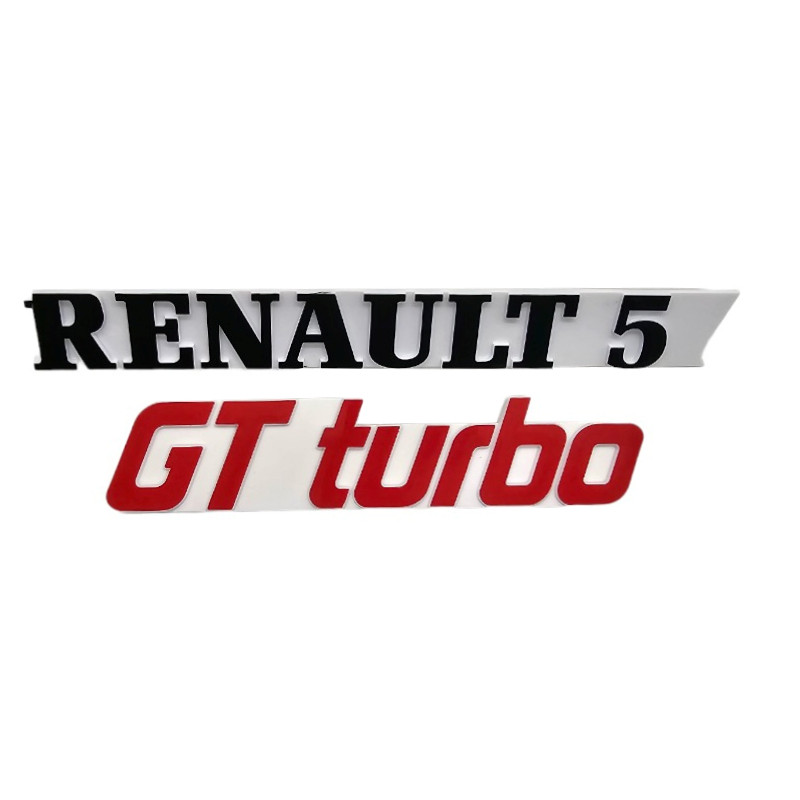 Renault 5 + GT Turbo white logos