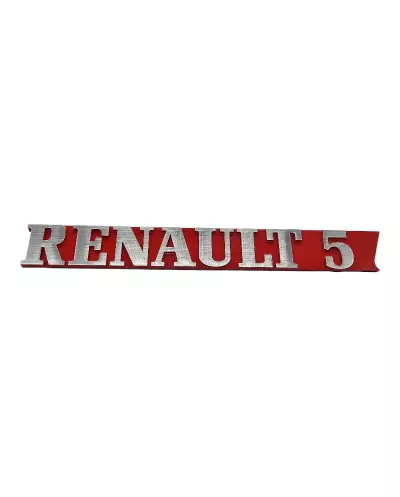 Logotipo rojo de Renault 5 para GT Turbo