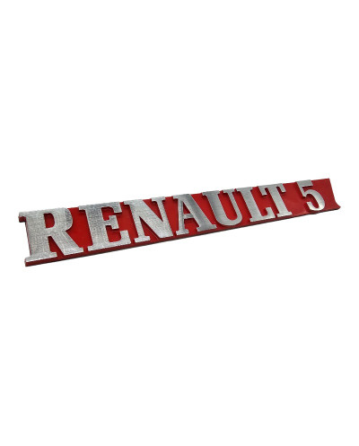 Logo de coffre Renault 5 rouge pour GT Turbo