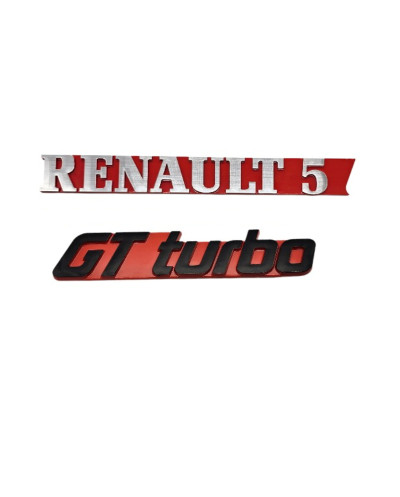 Conjunto de 2 logotipos de Renault 5 GT TURBO