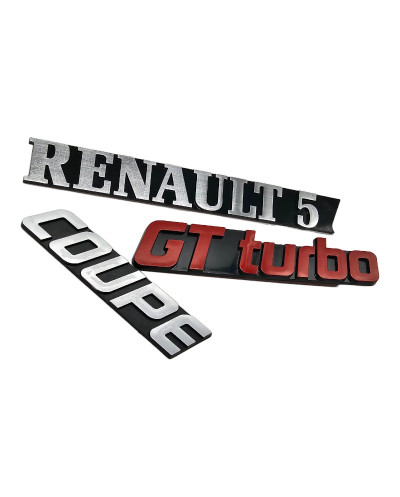 Logo de coffre Renault 5 GT Turbo coupe