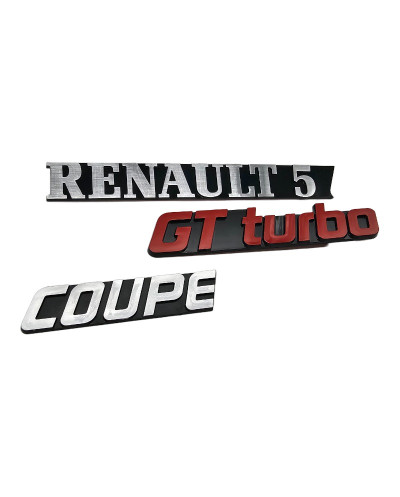 Logotipos del Renault 5 GT Turbo Coupé