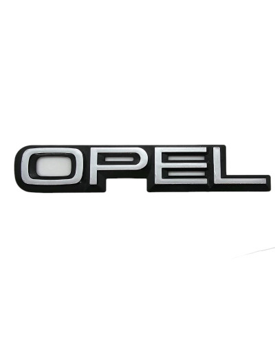 Logotipo del maletero de Opel gris plata