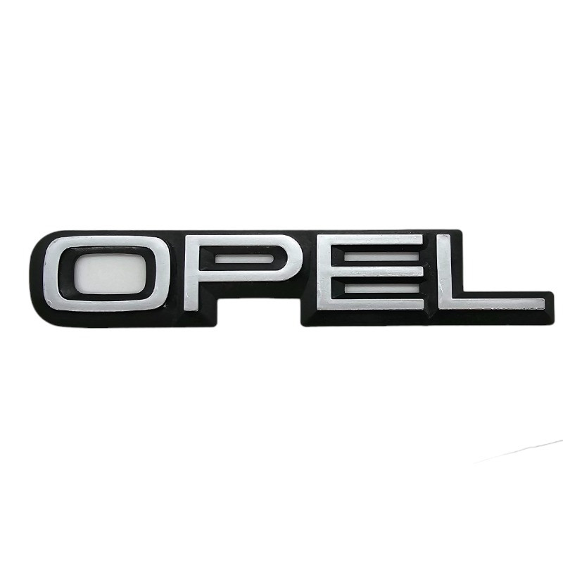 Silver-grey Opel trunk logo