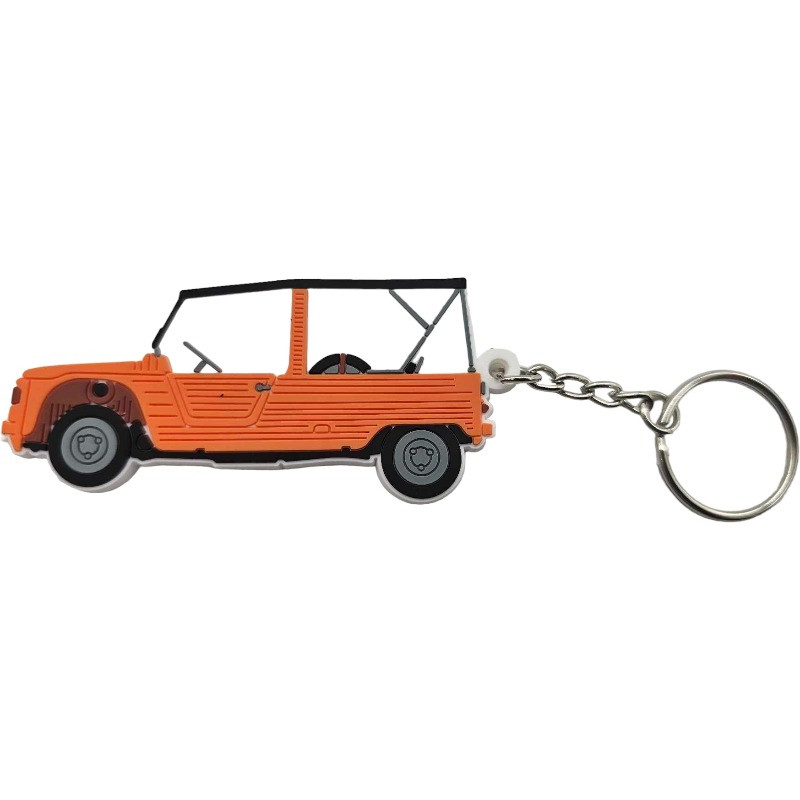 Porte clé voiture orange