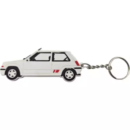 Porte clé Renault Super 5 GT Turbo phase 2 Blanc