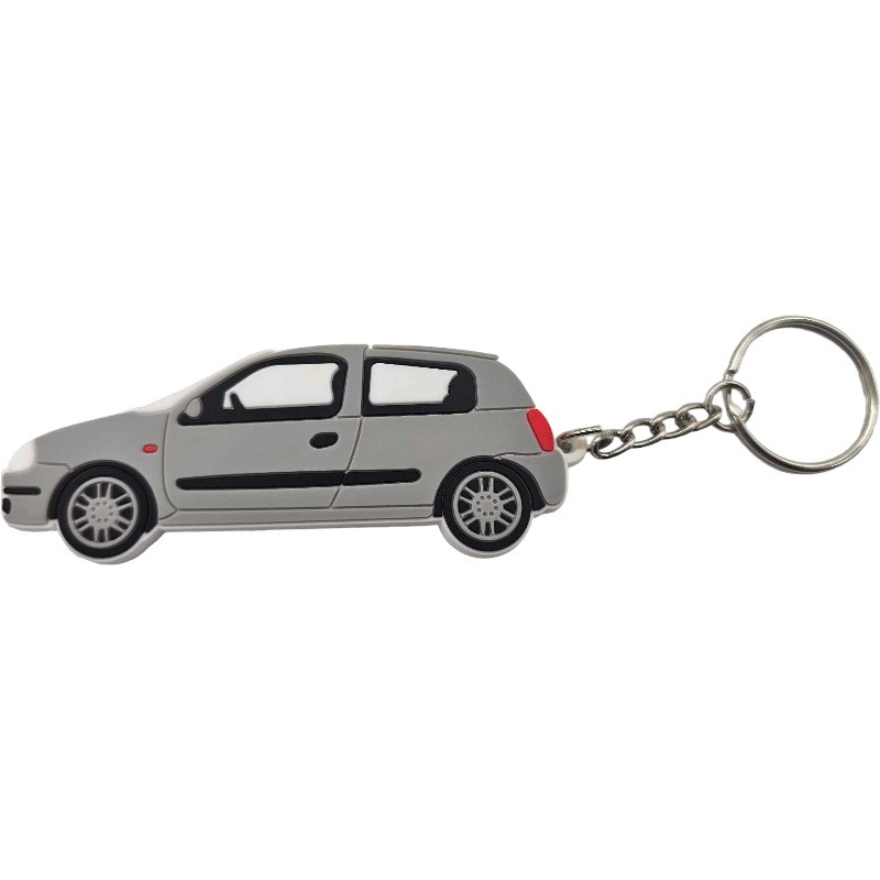 Renault Clio Schlüsselanhänger mit Kennzeichen mit Gravur