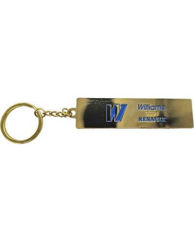 Renault Clio Williams metal plate keyring gold color